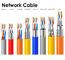 Kabel LAN CU CCA Conductor 23AWG SFTP Cat6 Untuk Telekomunikasi